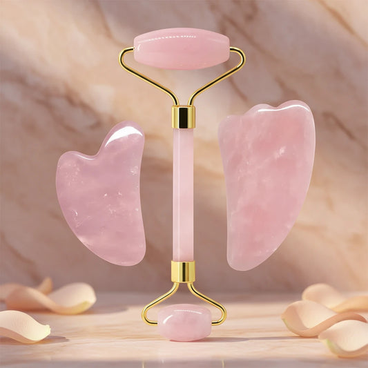 Rouleau de Jade & Gua Sha — Massage Visage Anti-Âge
